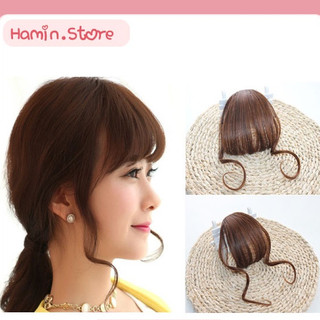 Tóc giả Mái Thưa Bát Xoăn Hàn Quốc Sợi Tơ Cao Cấp Đẹp Tự Nhiên HaminStore