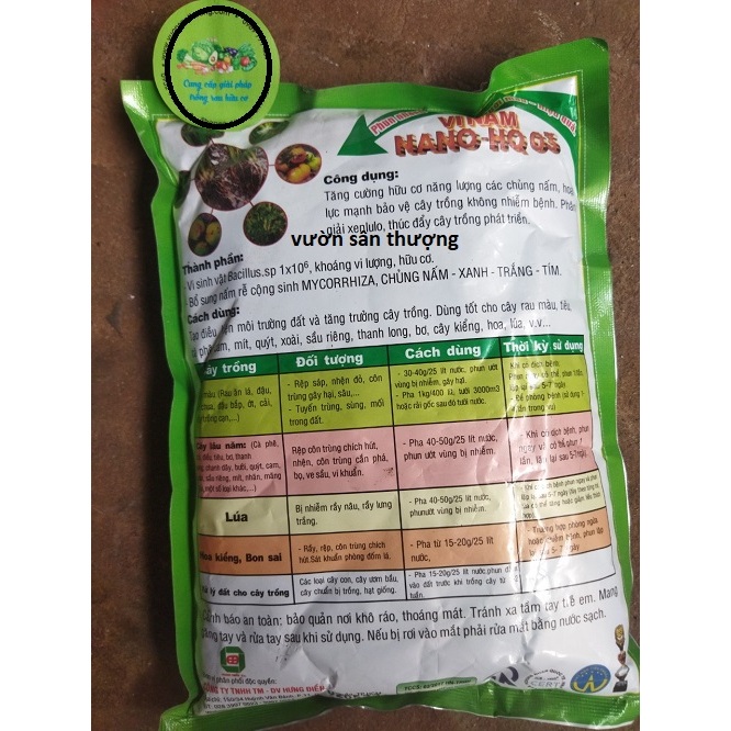 Gói 1kg Chế Phẩm Vi Sinh 6 Trong 1 Vi Nấm Nano Có Nấm 3 Màu Xanh Trắng Tím, Bacillus, Mycorrhiza
