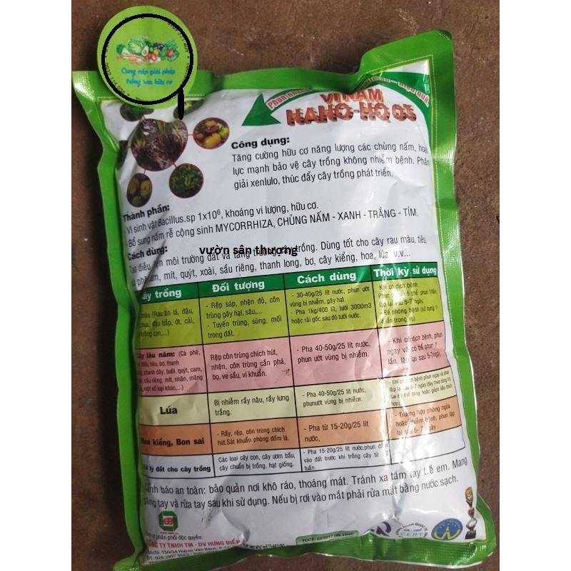 Gói 1kg Chế Phẩm Vi Sinh 6 Trong 1 Vi Nấm Nano Có Nấm 3 Màu Xanh Trắng Tím, Bacillus, Mycorrhiza