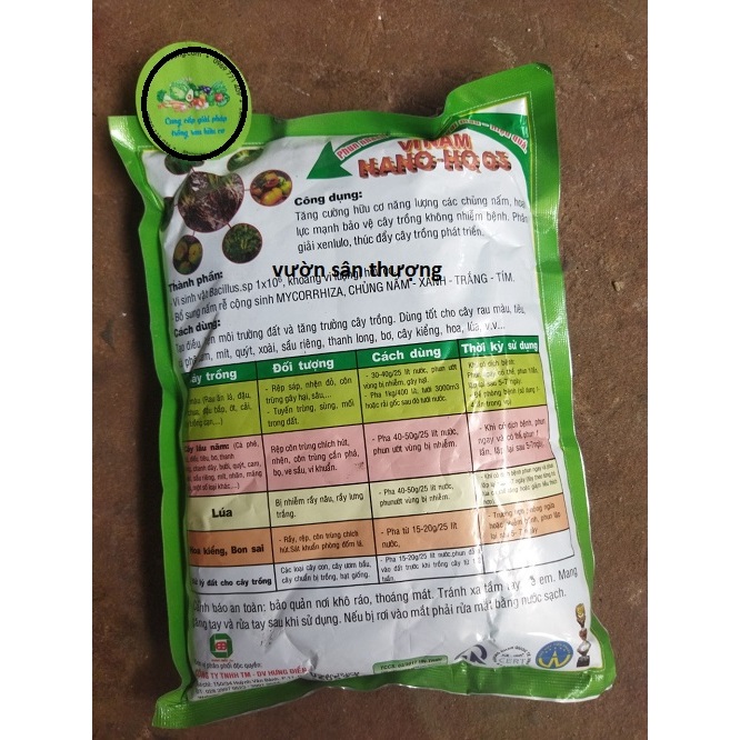 Gói 1kg Chế Phẩm Vi Sinh 6 Trong 1 Vi Nấm Nano Có Nấm 3 Màu Xanh Trắng Tím, Bacillus, Mycorrhiza