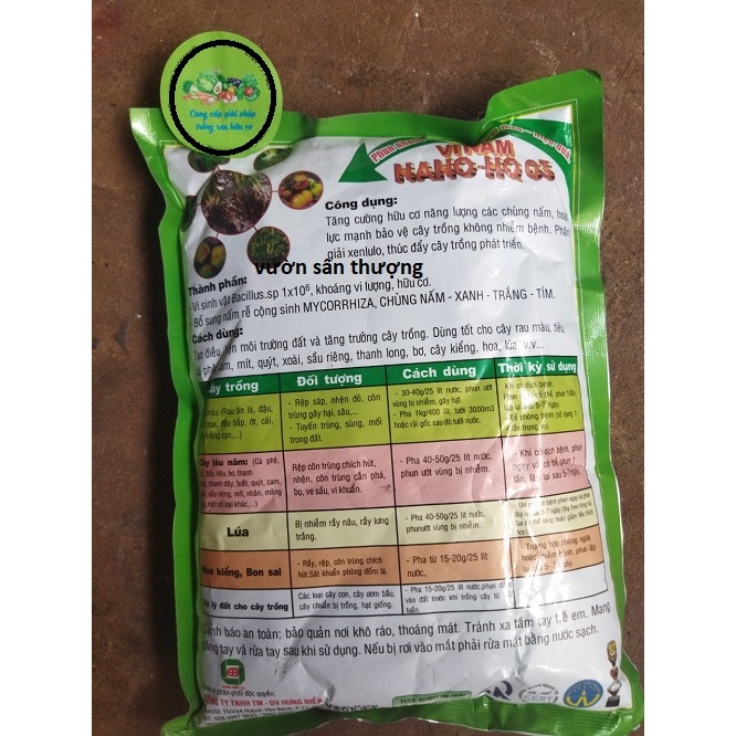 Gói 1kg Chế Phẩm Vi Sinh 6 Trong 1 Vi Nấm Nano Có Nấm 3 Màu Xanh Trắng Tím, Bacillus, Mycorrhiza
