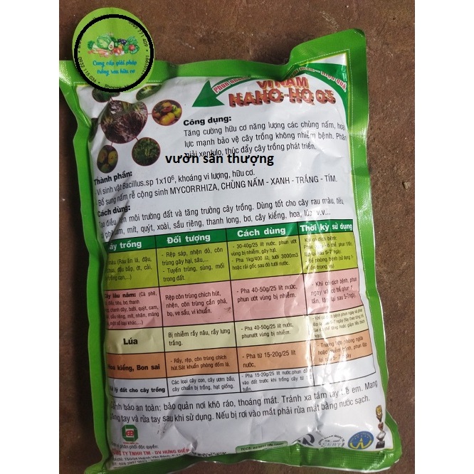 Gói 1kg Chế Phẩm Vi Sinh 6 Trong 1 Vi Nấm Nano Có Nấm 3 Màu Xanh Trắng Tím, Bacillus, Mycorrhiza