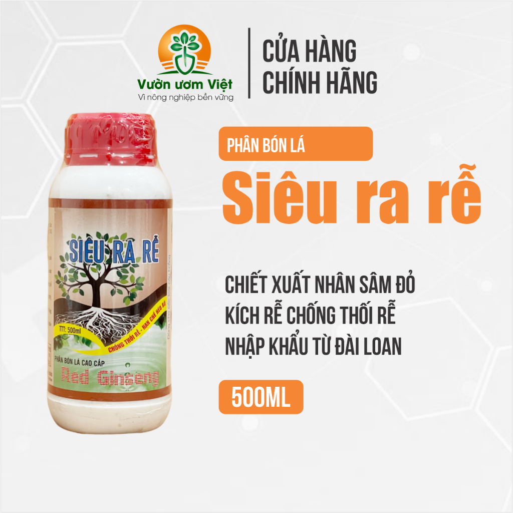 Phân bón Siêu Ra Rễ - chiết suất từ nhân sâm Hàn Quốc, mát cây, kích rễ cực mạnh, rễ nhiều, ăn sâu