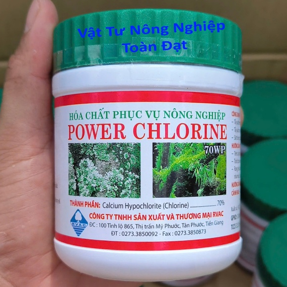 Bột Tẩy Rong Rêu Power Chlorine (hủ 300g), rong bám trên cây, mặt đường ...