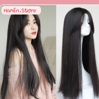 Tóc Giả Nguyên Đầu Hai Mái Hất Thẳng (Tặng Kèm Mũ Lưới) Hamin