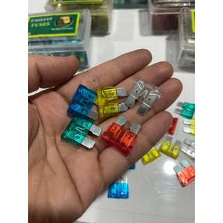 Cầu chì ô tô các loại, cầu chì cho ô tô xe máy chân dẹp, chân to (  hộp 100 cái)