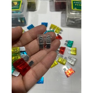 Cầu chì ô tô các loại, cầu chì cho ô tô xe máy chân dẹp, chân to (  hộp 100 cái)