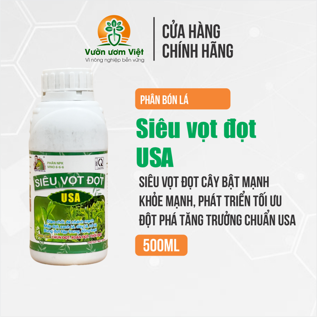 Phân bón Siêu Vọt Đọt USA - ra đọt hiệu quả tức thời, lá xanh bóng mượt, chồi non mập mạp, tươi tốt