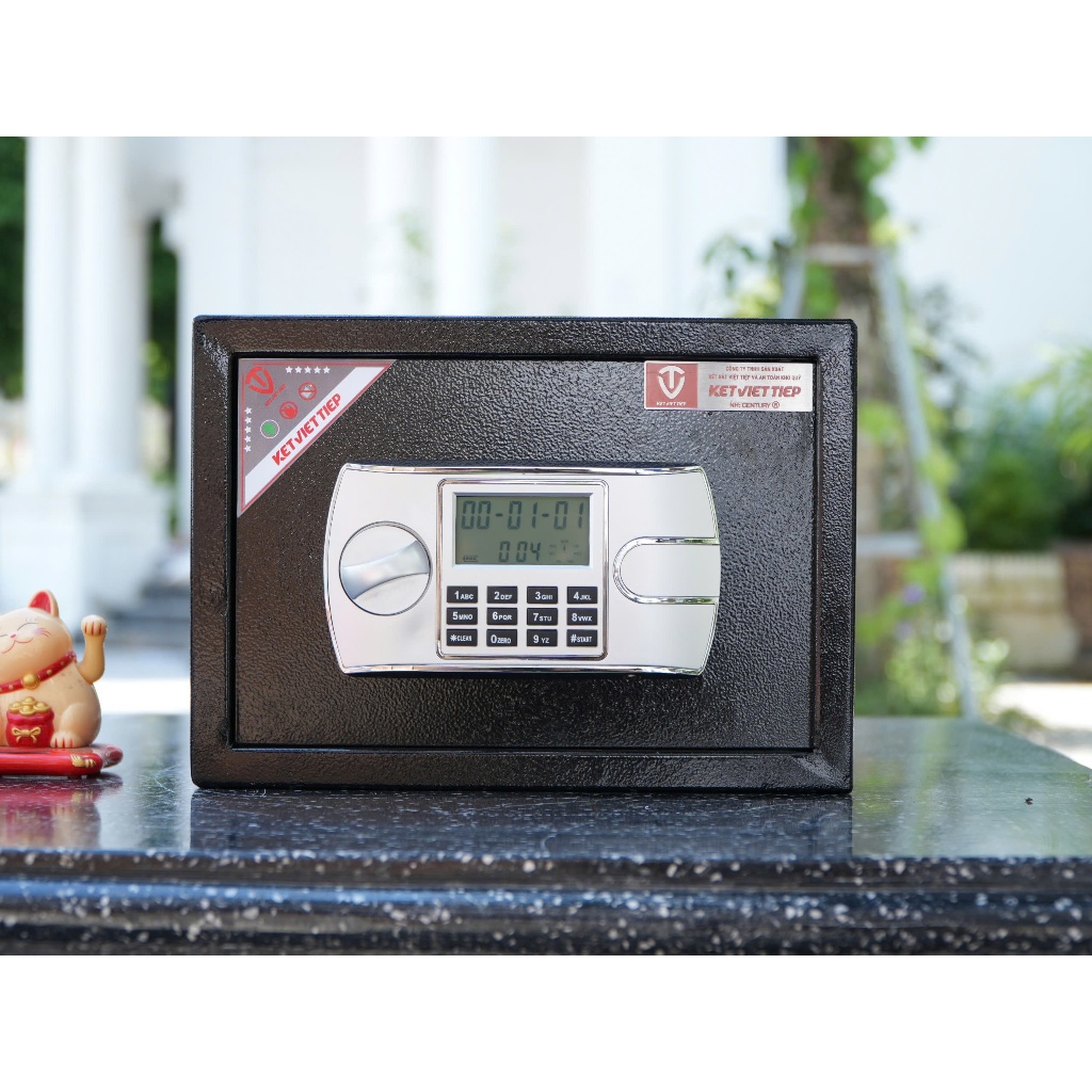 Két Sắt Mini Khách Sạn KKS32 Điện Tử Việt Tiệp Chính Hãng, Két Mini Safiron 25LBF Cảnh Báo Trộm Điện Thoại