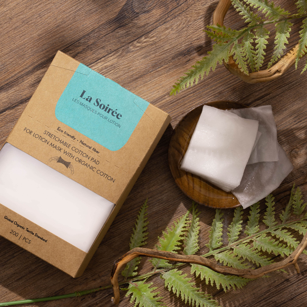 Bông đắp toner co giãn La Soirée 200 miếng làm lotion mask