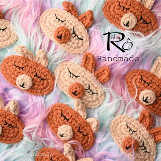 Kẹp tóc thỏ nâu cute bằng len cho nữ và bé gái 5.5cm |Cặp tóc mái xinh xắn |Shop Rô Handmade