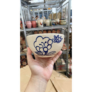 Tô Gốm Vẽ Gà/Chỉ Xanh/Phết Xanh/Cá/Cua Hàng Cao Cấp Size 14cm - Hàng Cực Đẹp Lòng Khôg Chấm Chân - Gốm Xưa Lái Thiêu