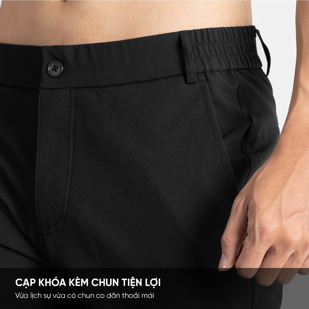 Ảnh Quần Ống Suông Nam Mẫu Cạp Cúc Premium,Vải Gió Thể Thao Co Giãn Cực Tốt,Thoải Mái Vận Động GDC03 4