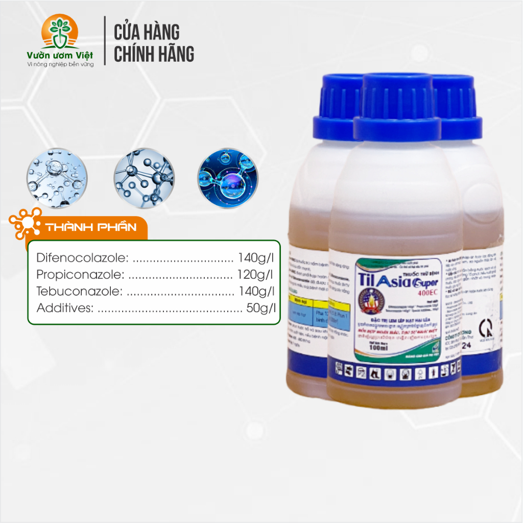 Thuốc trừ bệnh Til Asia 400EC - xử lý thán thư, cháy lá, úng lá, ghẻ sẹo, sương mai,... - 100ml