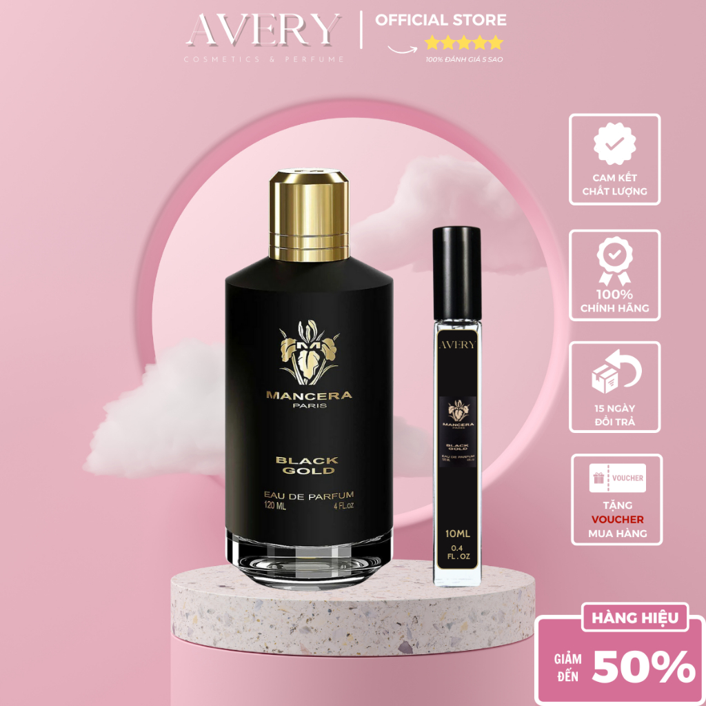 [Hàng Chiết] Nước Hoa Nam Ma.n.cera Black Gold EDP