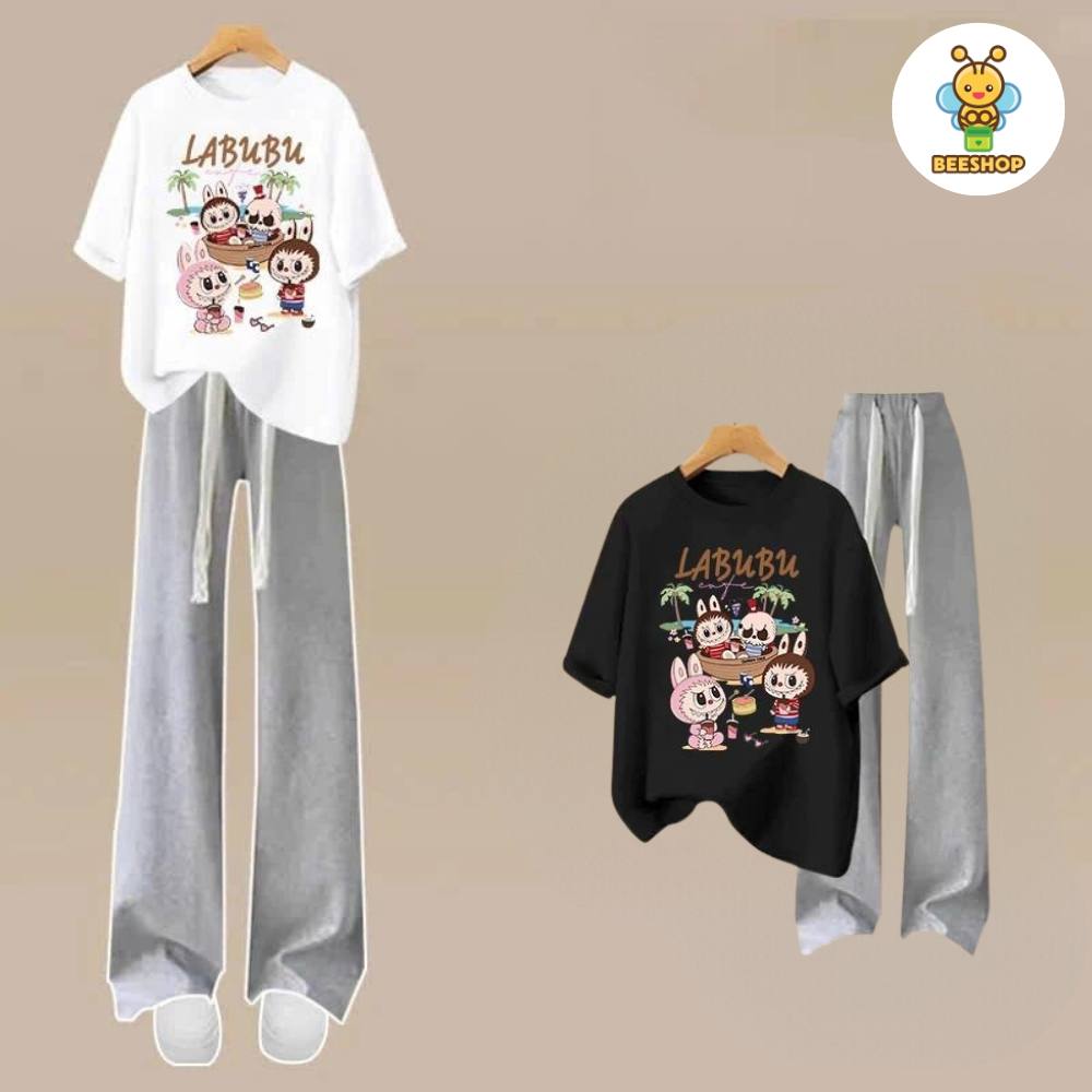 Áo phông labubu biển cho bé gái size đại BEESHOP H25029