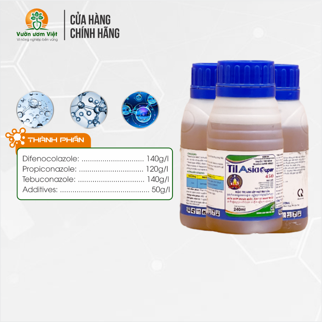 Thuốc trừ bệnh Til Asia 450EC - xử lý thán thư, cháy lá, úng lá, ghẻ sẹo, sương mai,... - 240ml