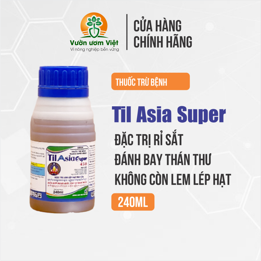 Thuốc trừ bệnh Til Asia 450EC - xử lý thán thư, cháy lá, úng lá, ghẻ sẹo, sương mai,... - 240ml