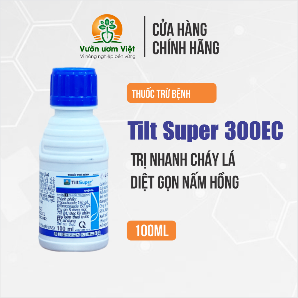 Thuốc trừ bệnh Tilt Super 300EC - đặc trị đạo ôn, cháy lá, thán thư, chính hãng Syngenta - 100ml