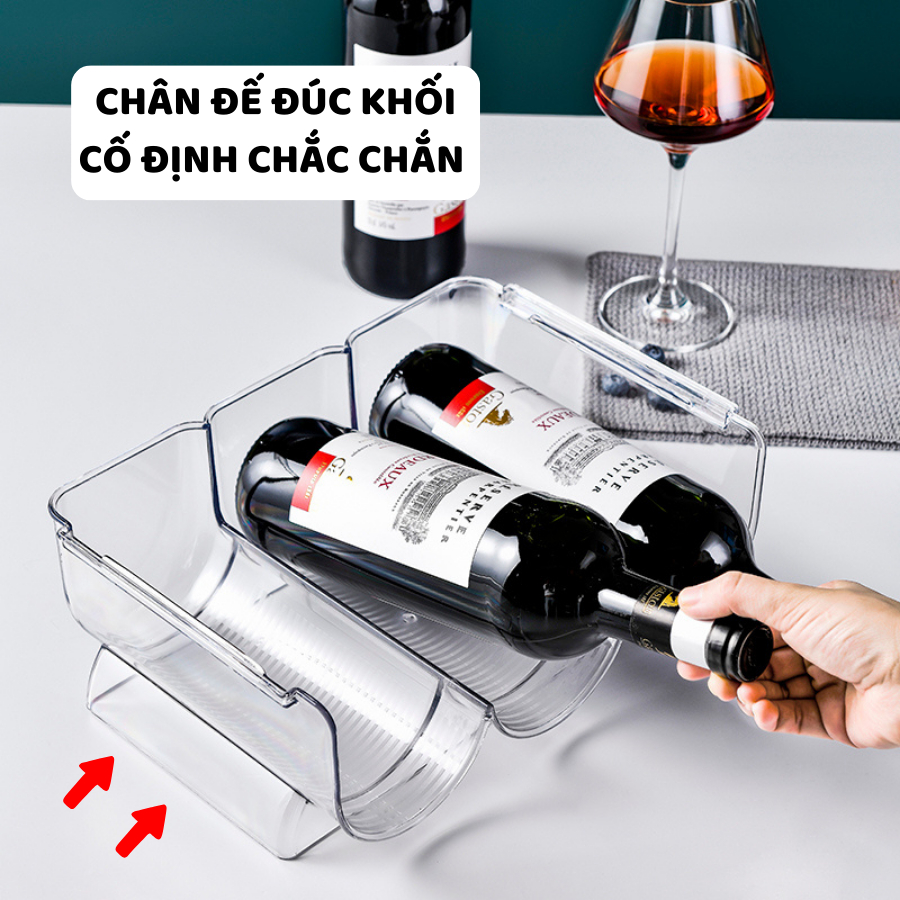 Khay Đựng Rượu Trong Suốt ENODA HOME, Giá Kệ Đựng Rượu Nhiều Ngăn Có Thể Chồng Lên Nhau KhayN002