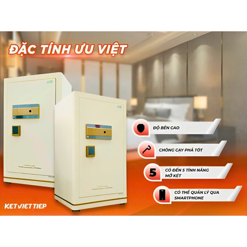 Két sắt vân tay thông minh Aifeibao HM quản lý từ xa bằng Smartphone hiện đại