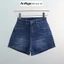 Quần short jean nữ co giãn lai kiểu chất jean cotton dày dặn Anngo - AT488