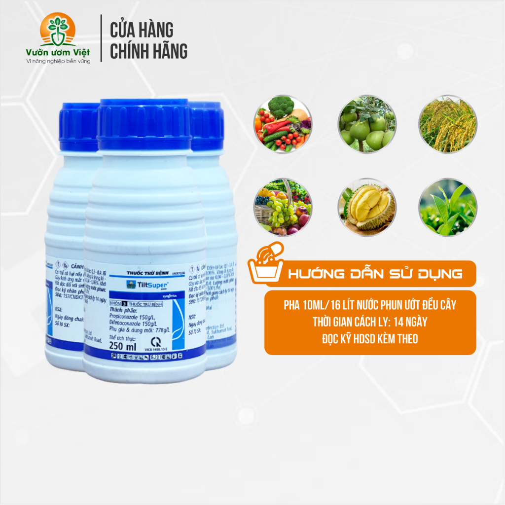 Thuốc trừ bệnh Tilt Super 300EC - đặc trị đạo ôn, cháy lá, thán thư, chính hãng Syngenta - 250ml