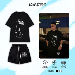 Set đồ Bộ Thể Thao Nam Nữ Mặc Mùa Hè Cực Mát cotton 100% họa tiết FOREVER áo thun quần short đùi hiện đại [A236]