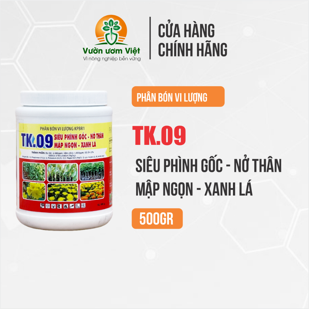 Phân bón lớn gốc, lớn thân TK.09 - lớn gốc cây kiểng, bonsai, rau màu, cây ăn quả, hiệu quả tức thời