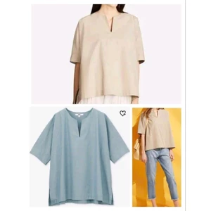 Sơmi cổ trụ xẻ Uni* bigsize - dư xịn