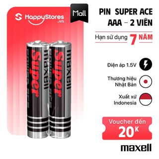 Pin Super Ace AAA vỉ 2 viên MAXELL R03(AB)2P