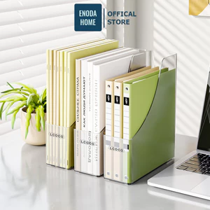 Khay Đựng Tài Liệu Trong Suốt ENODA HOME, Giá Nhựa Để Sách Hồ Sơ Văn Phòng Q075