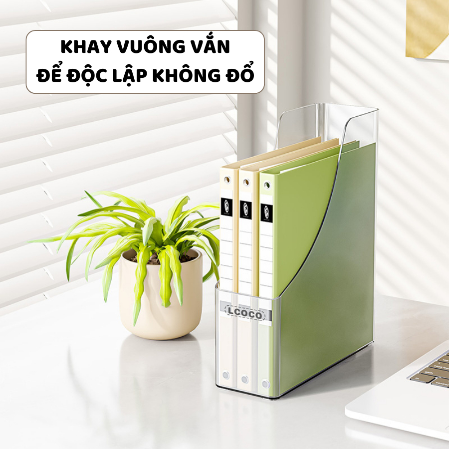 Khay Đựng Tài Liệu Trong Suốt ENODA HOME, Giá Nhựa Để Sách Hồ Sơ Văn Phòng Q075