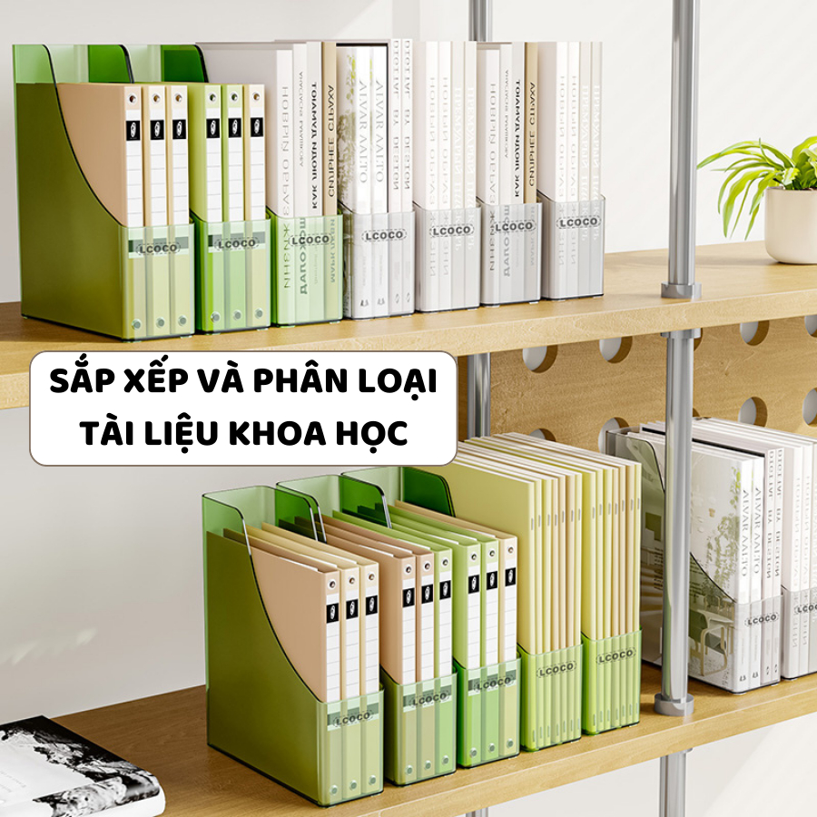 Khay Đựng Tài Liệu Trong Suốt ENODA HOME, Giá Nhựa Để Sách Hồ Sơ Văn Phòng Q075