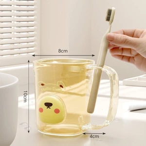 Cốc nhựa đánh răng súc miệng có khe cắm bàn chải tiện lợi