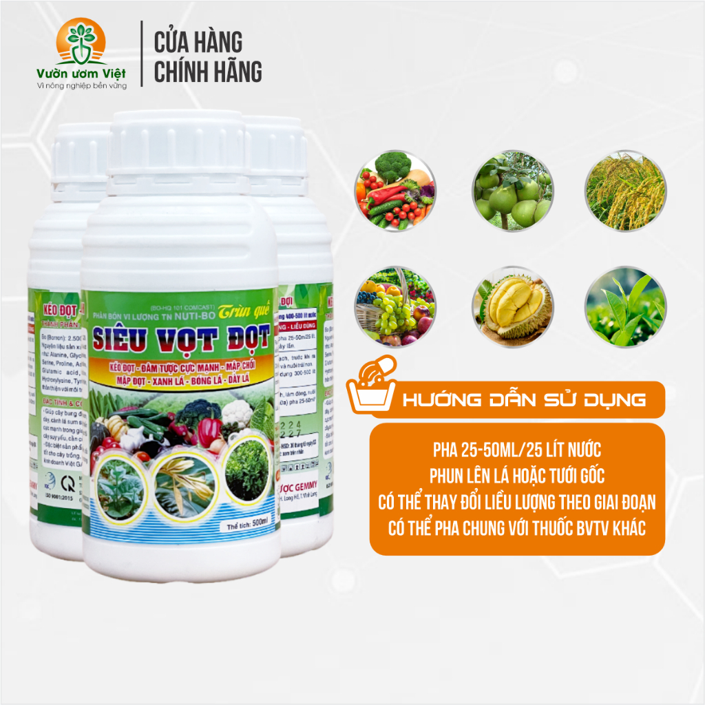Phân bón lá Trùn Quế Siêu Vọt Đọt - hữu cơ tự nhiên, an toàn cho cây, dưỡng bộ lá khỏe mạnh nhất