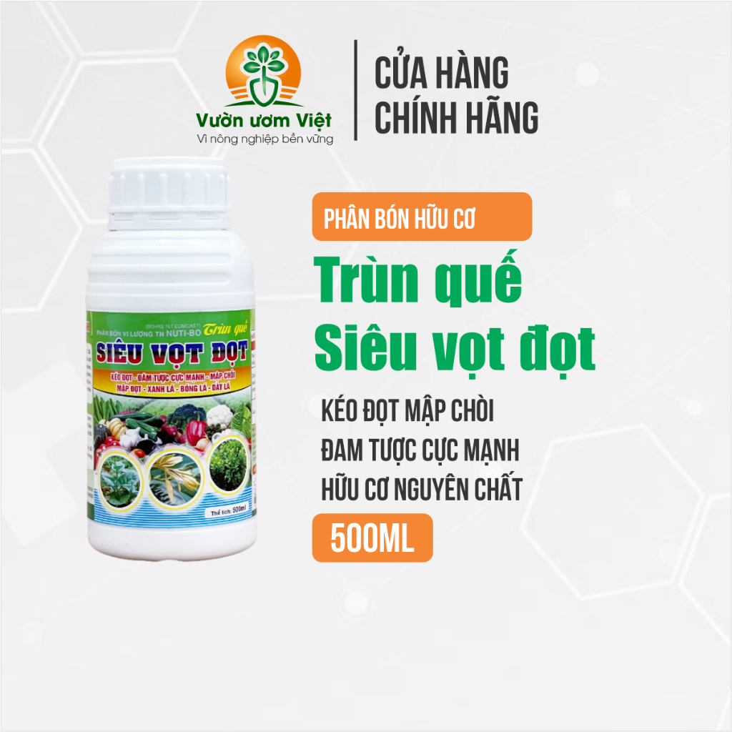 Phân bón lá Trùn Quế Siêu Vọt Đọt - hữu cơ tự nhiên, an toàn cho cây, dưỡng bộ lá khỏe mạnh nhất
