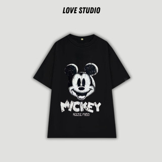 Set đồ Bộ Thể Thao Nam Nữ Mặc Mùa Hè Cực Mát cotton 100% họa tiết MICKEY áo thun quần short đùi trẻ trung [A235]