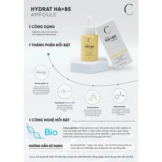 Serum phục hồi da sau Peel HA B5 Vàng – Cấp ẩm, làm dịu, giảm đỏ, tái tạo da nhanh chóng - MP0111