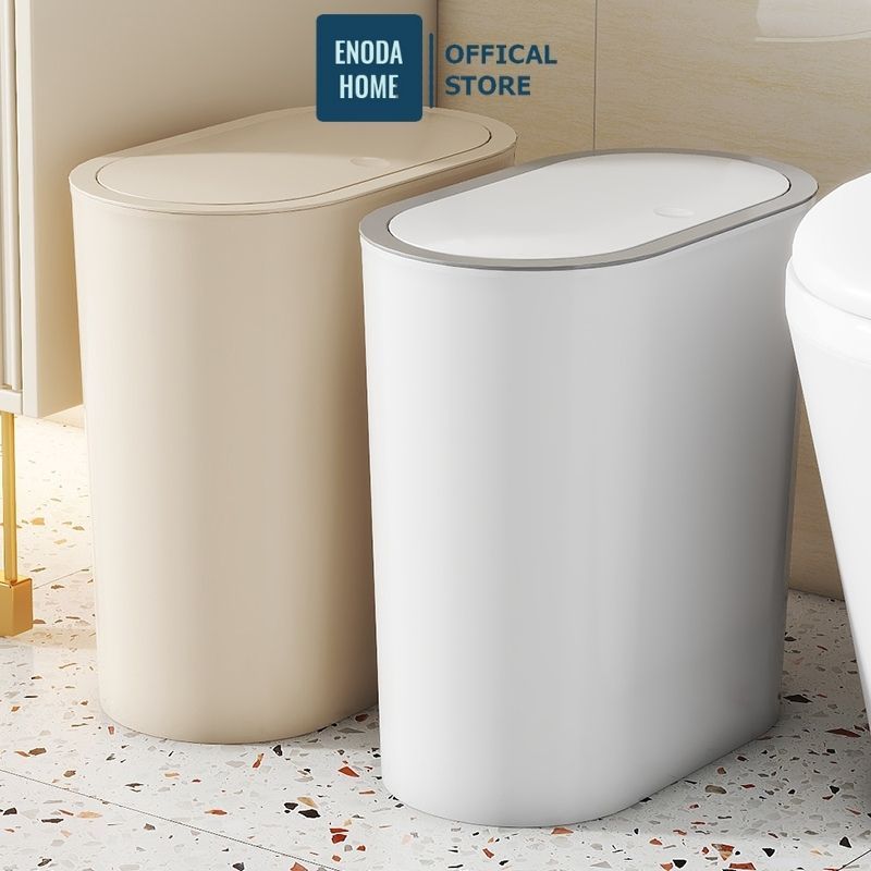 Thùng Đựng Rác Có Nắp Đậy Tiện Lợi ENODA HOME, Thùng Rác Để Phòng Vệ Sinh TR032