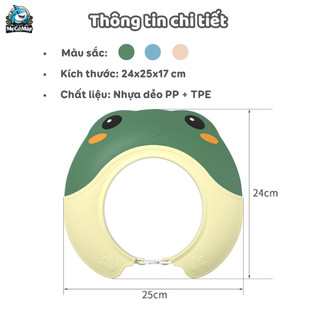 Mũ Gội Đầu Cho Bé Thiết Kế Thoát Nước Thông Minh, Mũ Tắm Chắn Nước Cho Bé Hình Chú Ếch Dễ Thương
