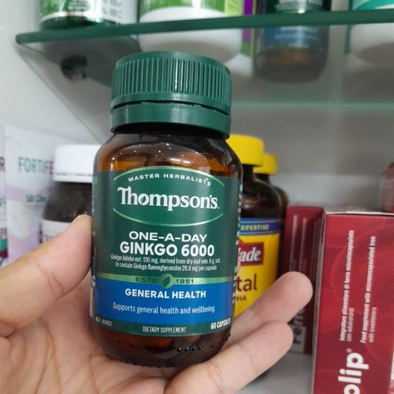 [TEM CHEMIST] Viên bổ não Ginkgo 6000mg Thompson’s của Úc 60 viên ( Ginkgo 6K Thompson )