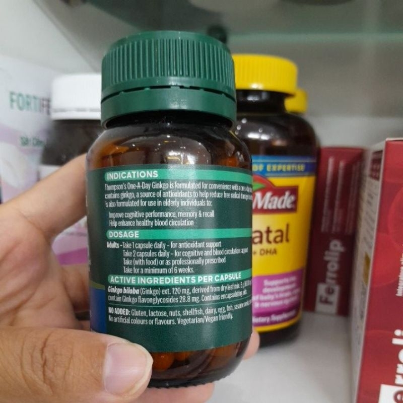 [TEM CHEMIST] Viên bổ não Ginkgo 6000mg Thompson’s của Úc 60 viên ( Ginkgo 6K Thompson )