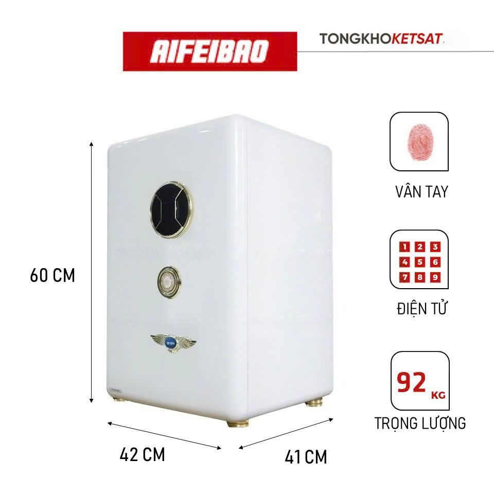 [CHÍNH HÃNG] Két Sắt Aifeibao 60-ALS Vân Tay Điện Tử Thông Minh Chống Cháy An Toàn (Miễn Phí Vận Chuyển Toàn Quốc)