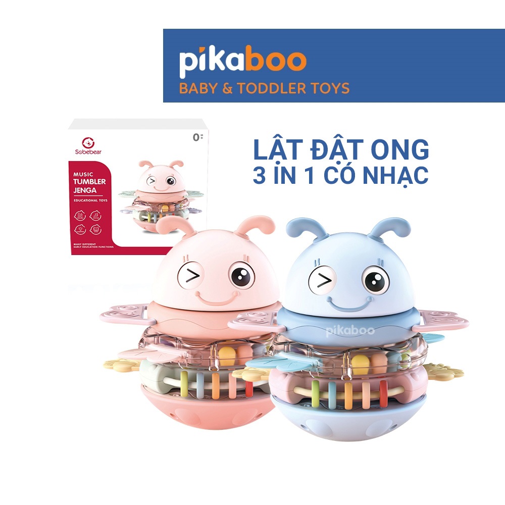 Ảnh Đồ chơi lật đật Pikaboo, các kiểu hình xinh xắn, tích hợp 3 in 1, âm thanh vui nhộn, có gặm nướu 1