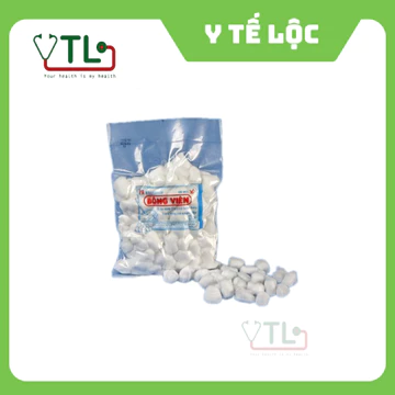 Bông gòn viên y tế Bảo Thạch tiệt trùng 50gr