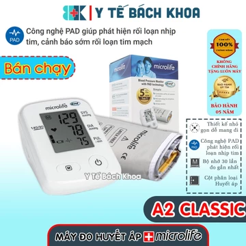 MÁY ĐO HUYẾT ÁP MICROLIFE BP A2 CLASSIC HÀNG CHÍNH HÃNG - BẢO HÀNH 05 NĂM