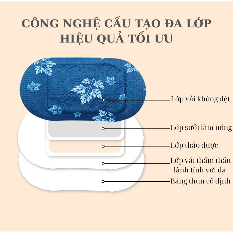 Sưởi ấm chân tay, giảm đau nhức và tê bì... miếng sưởi nhiệt thảo dược giảm đau, tăng lưu thông máu