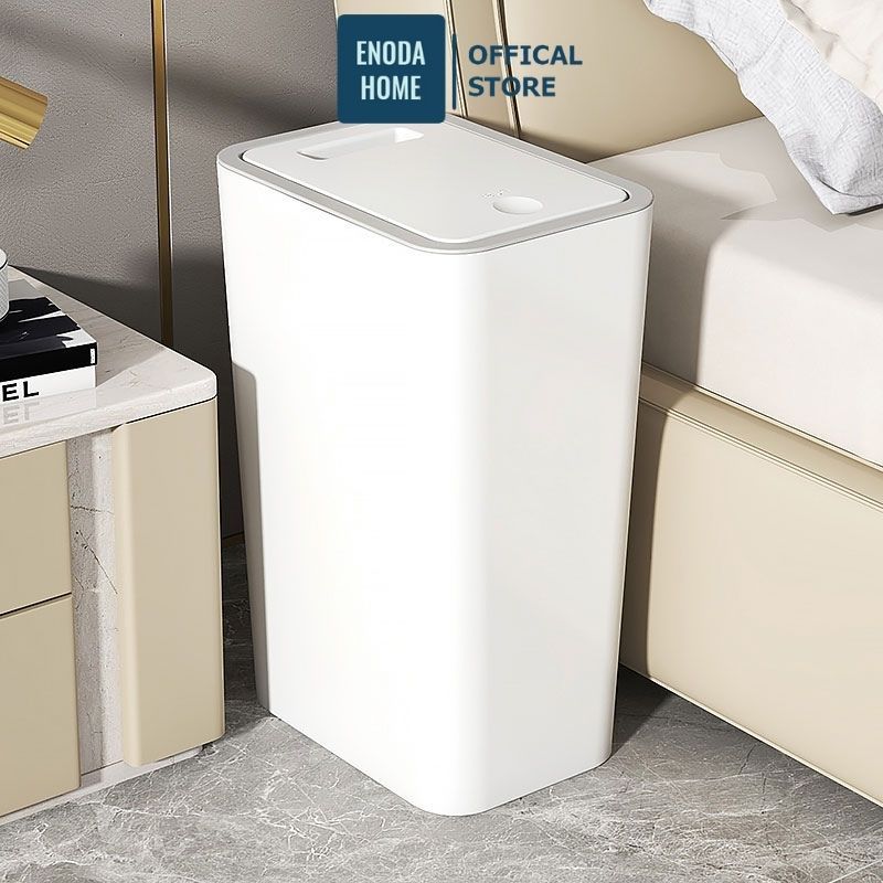 Thùng Rác Có Nắp Nhấn Nút ENODA HOME, Sọt Rác Phù Hợp Không Gian Bếp TR030