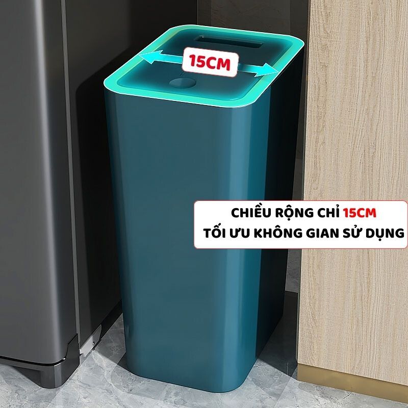 Thùng Rác Có Nắp Nhấn Nút ENODA HOME, Sọt Rác Phù Hợp Không Gian Bếp TR030